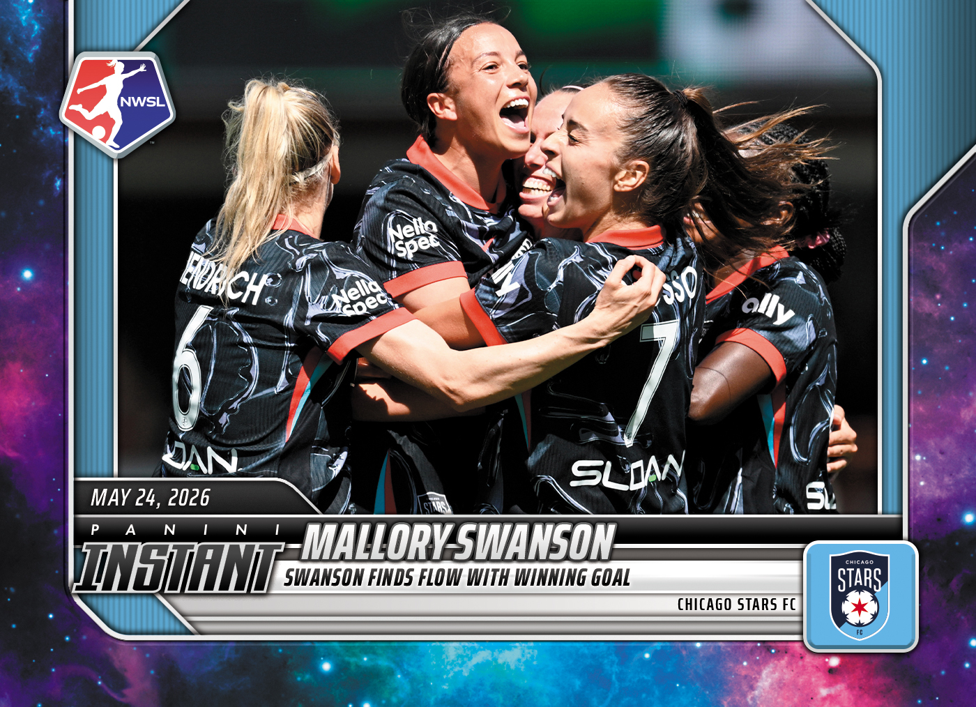 Product image 1 for - Mallory Swanson - 2026 Panini Instant NWSL #78 - Galaxy 1/1