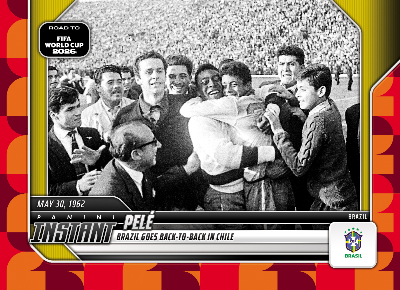 Product image 1 for - Pele - 2026 Panini Instant Road to FIFA World Cup 2026™ #26 - Red /5