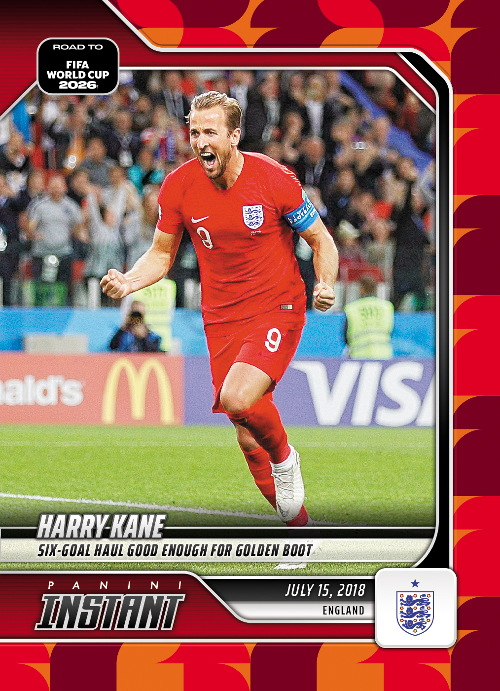 Product image 1 for - Harry Kane - 2026 Panini Instant Road to FIFA World Cup 2026™ #27 - Red /5