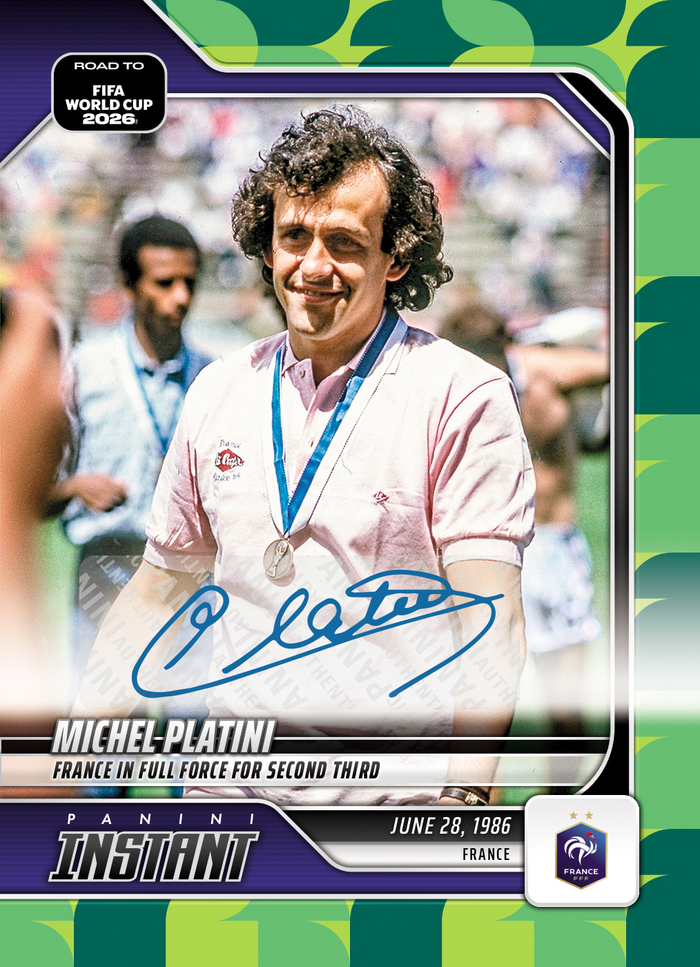Product image for - Michel Platini - 2026 Panini Instant Road to FIFA World Cup 2026™ #30 - Green /1