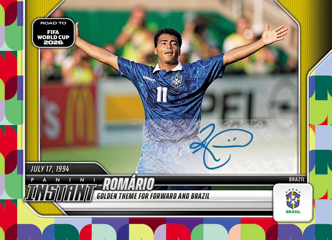 Product image 1 for - Romario - 2026 Panini Instant Road to FIFA World Cup 2026™ #39 - Multi 1/1 Auto