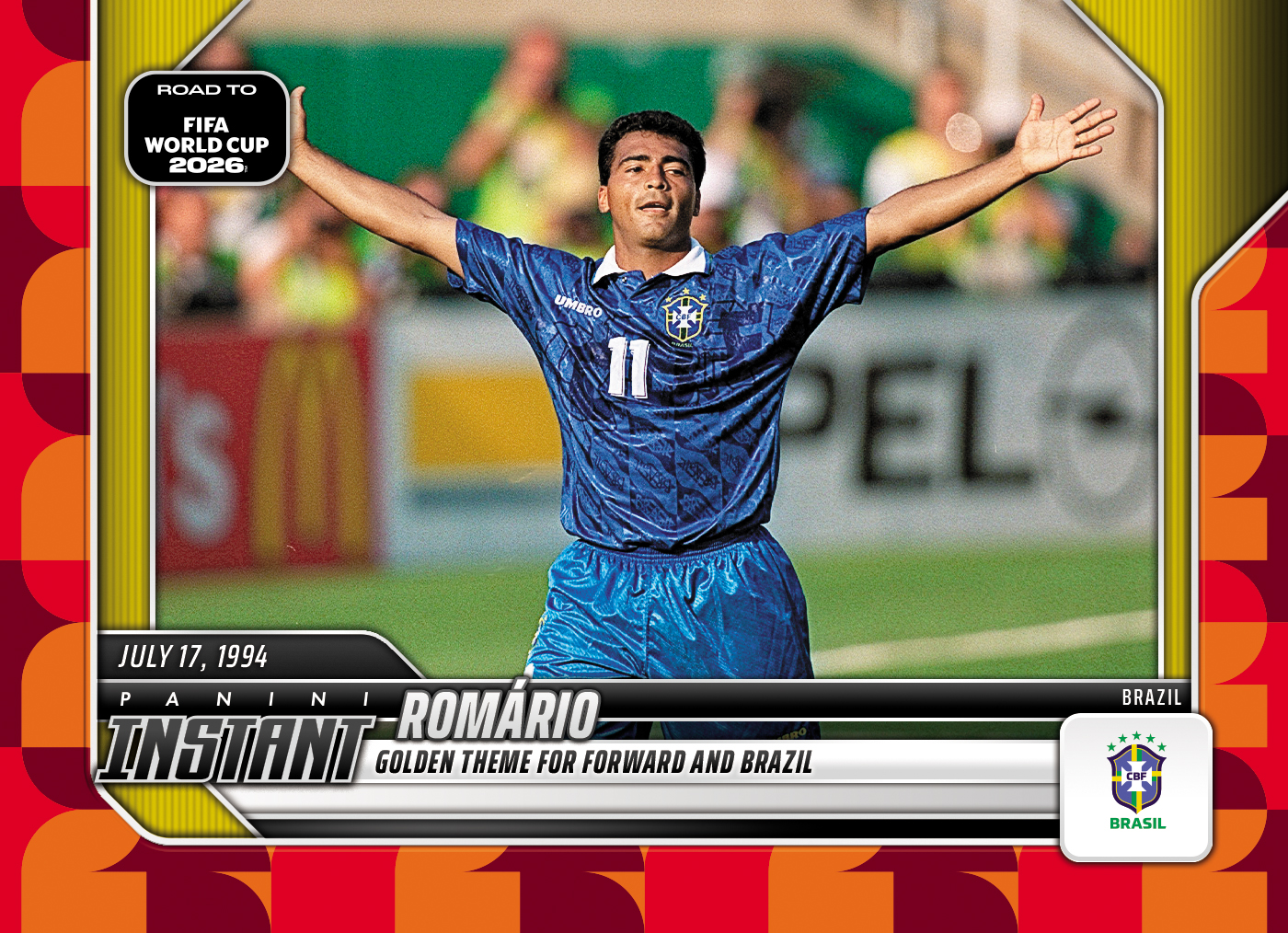 Product image 1 for - Romario - 2026 Panini Instant Road to FIFA World Cup 2026™ #39 - Red /5