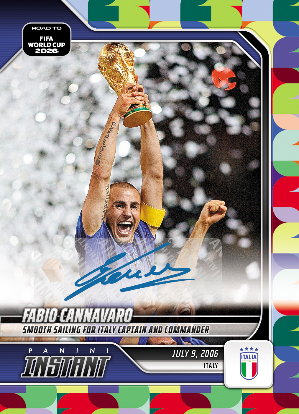 Product image 1 for - Fabio Cannavaro - 2026 Panini Instant Road to FIFA World Cup 2026™ #42 - Multi 1/1 Auto