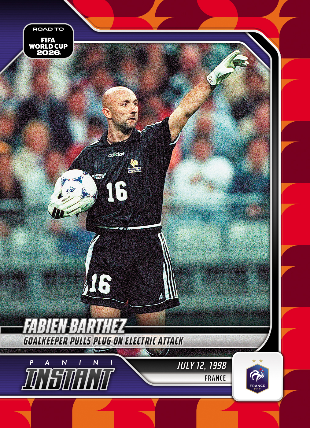 Product image 1 for - Fabien Barthez - 2026 Panini Instant Road to FIFA World Cup 2026™ #44 - Red /5