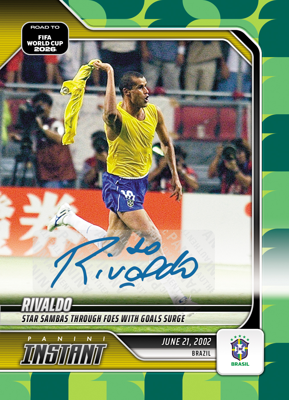 Product image 1 for - Rivaldo - 2026 Panini Instant Road to FIFA World Cup 2026™ #48 - Green /10 Auto