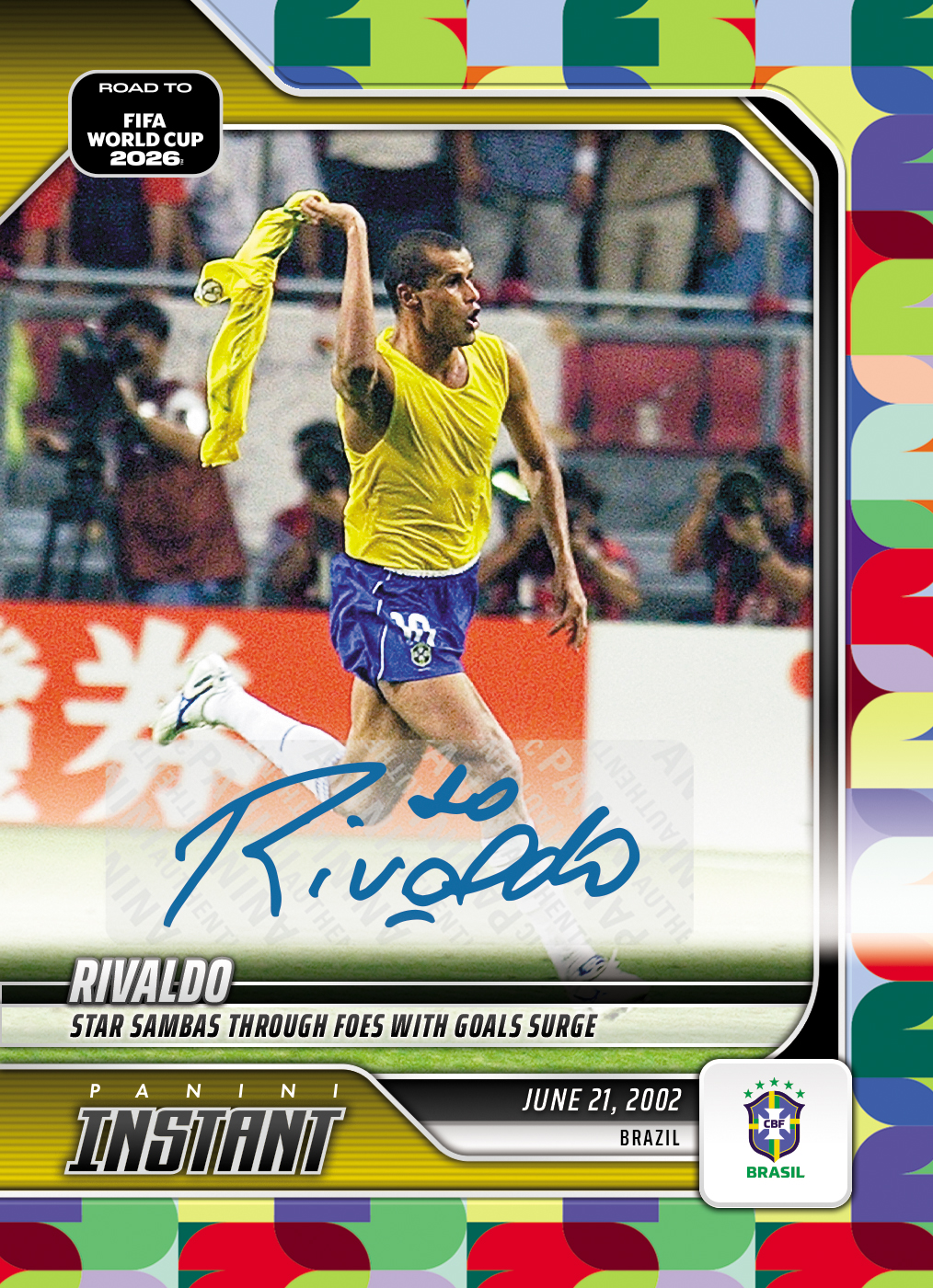 Product image 1 for - Rivaldo - 2026 Panini Instant Road to FIFA World Cup 2026™ #48 - Multi 1/1 Auto