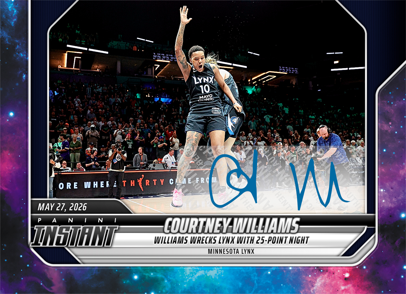 Product image 1 for - Courtney Williams - 2026 Panini Instant WNBA #96 - Galaxy 1/1 Auto