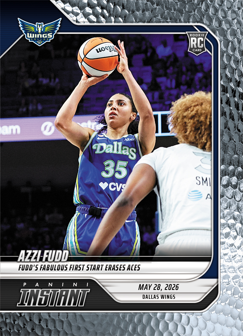 Product image 1 for - Azzi Fudd - 2026 Panini Instant WNBA #100 - Metallic /5