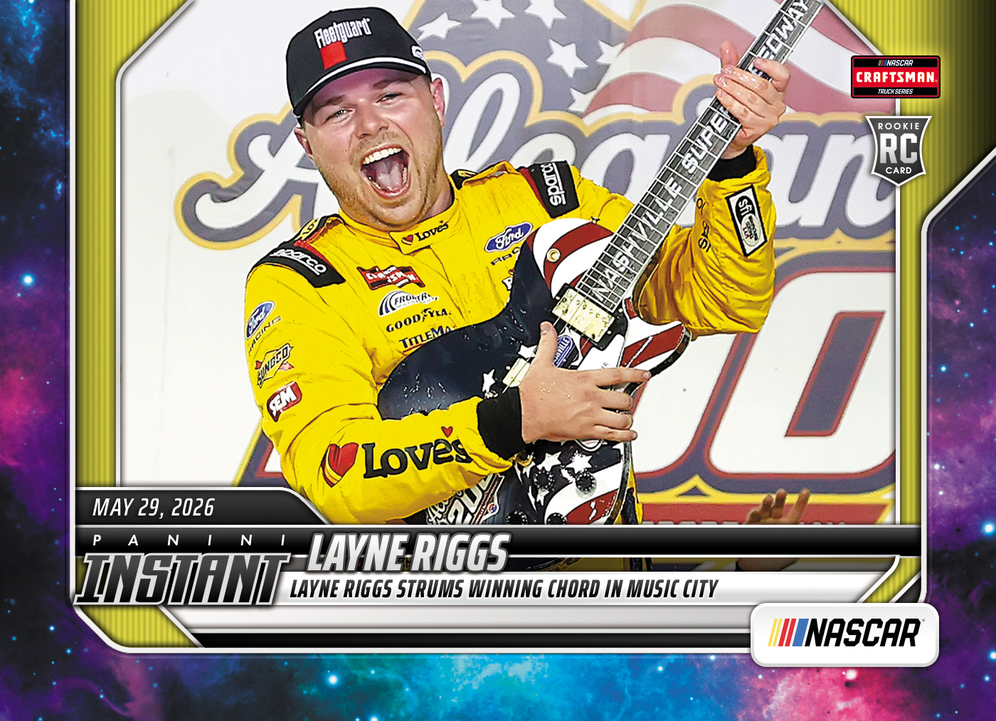 Product image 1 for - Layne Riggs - 2026 Panini Instant NASCAR #47 - Galaxy 1/1