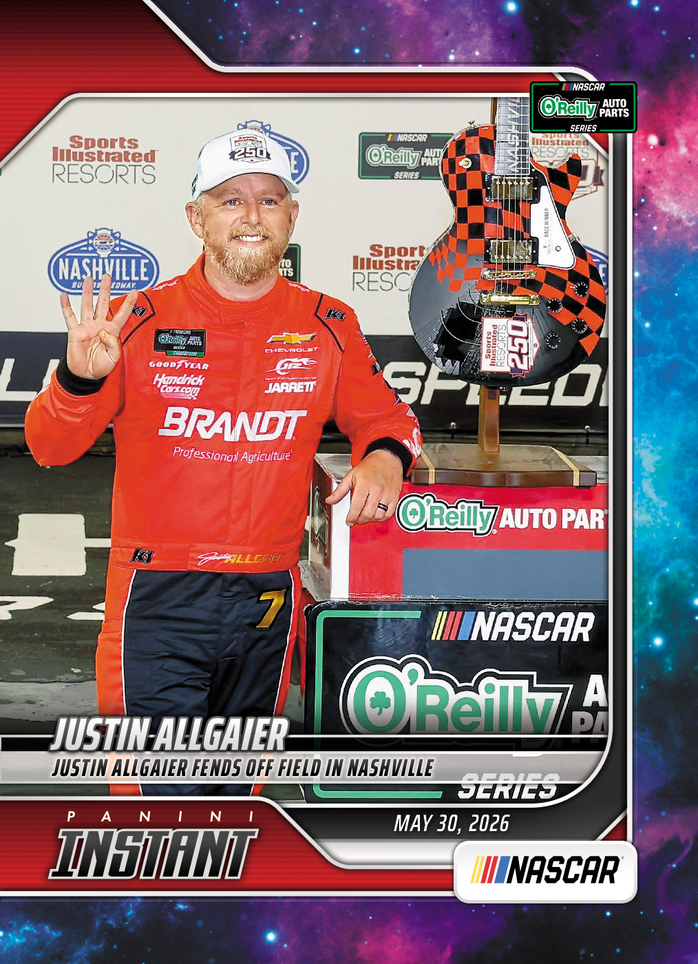 Product image 1 for - Justin Allgaier - 2026 Panini Instant NASCAR #48 - Galaxy 1/1