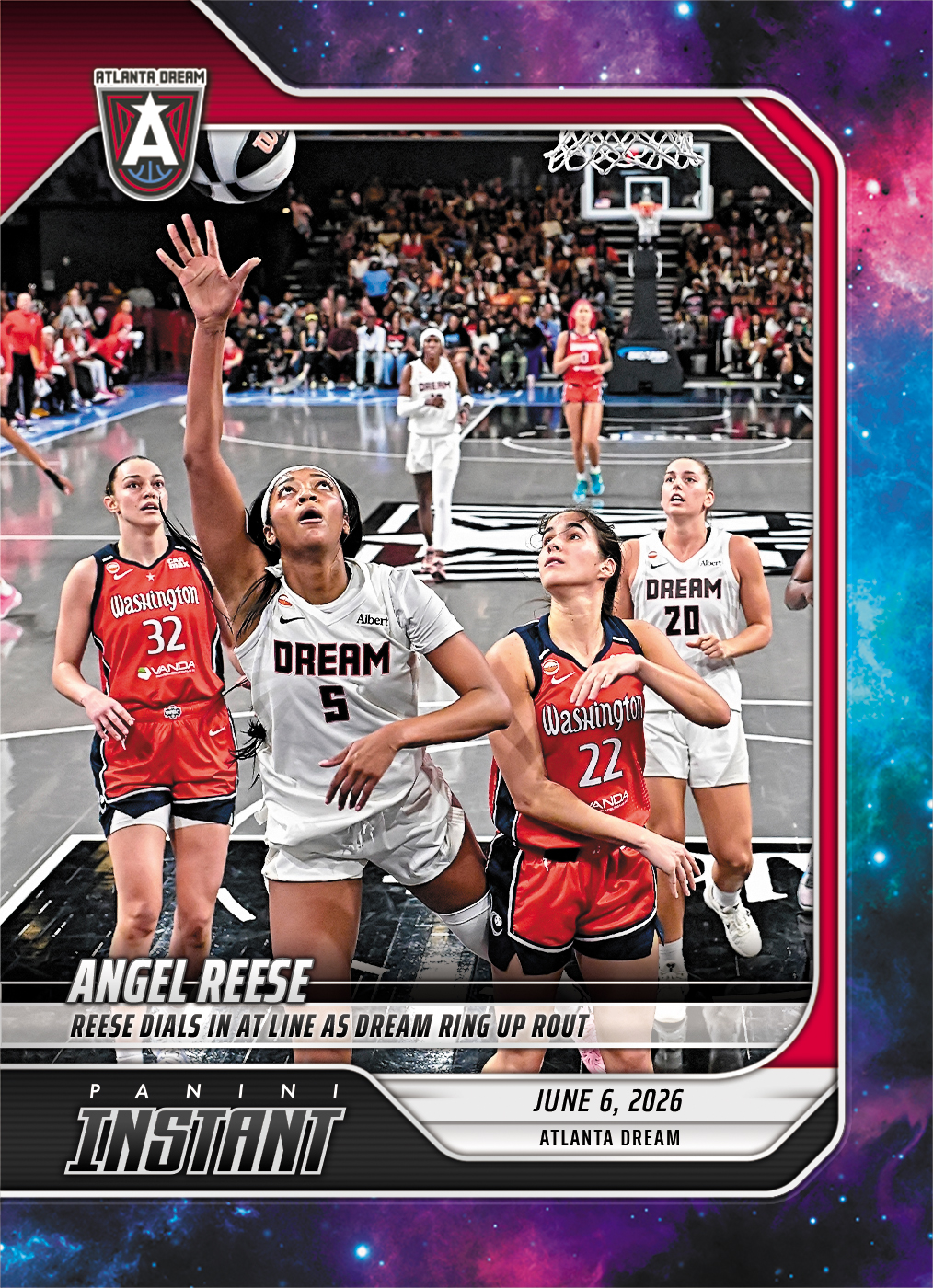 Product image 1 for - Angel Reese - 2026 Panini Instant WNBA #132 - Galaxy 1/1