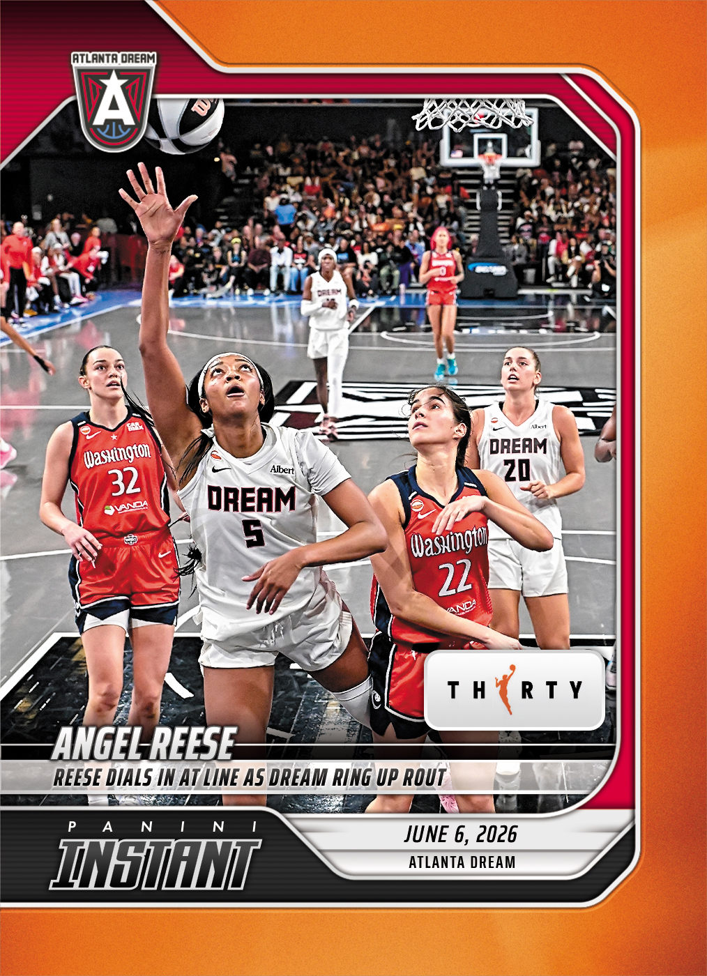 Product image 1 for - Angel Reese - 2026 Panini Instant WNBA #132 - 30th Anniversary /30