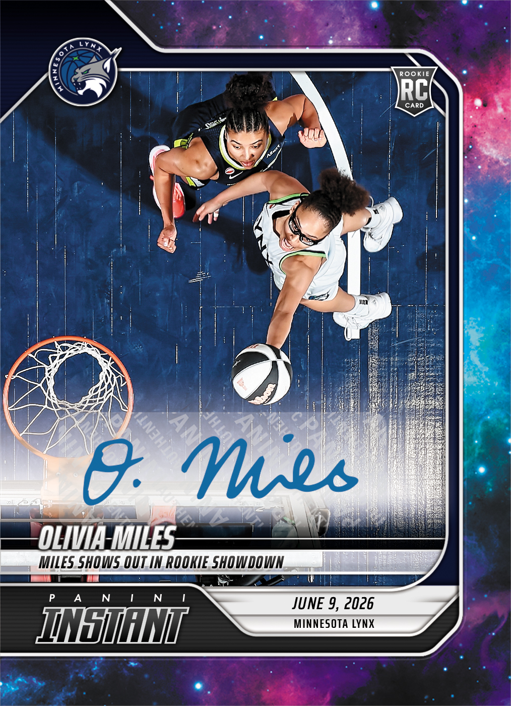 Product image 1 for - Olivia Miles - 2026 Panini Instant WNBA #140 - Galaxy 1/1 Auto