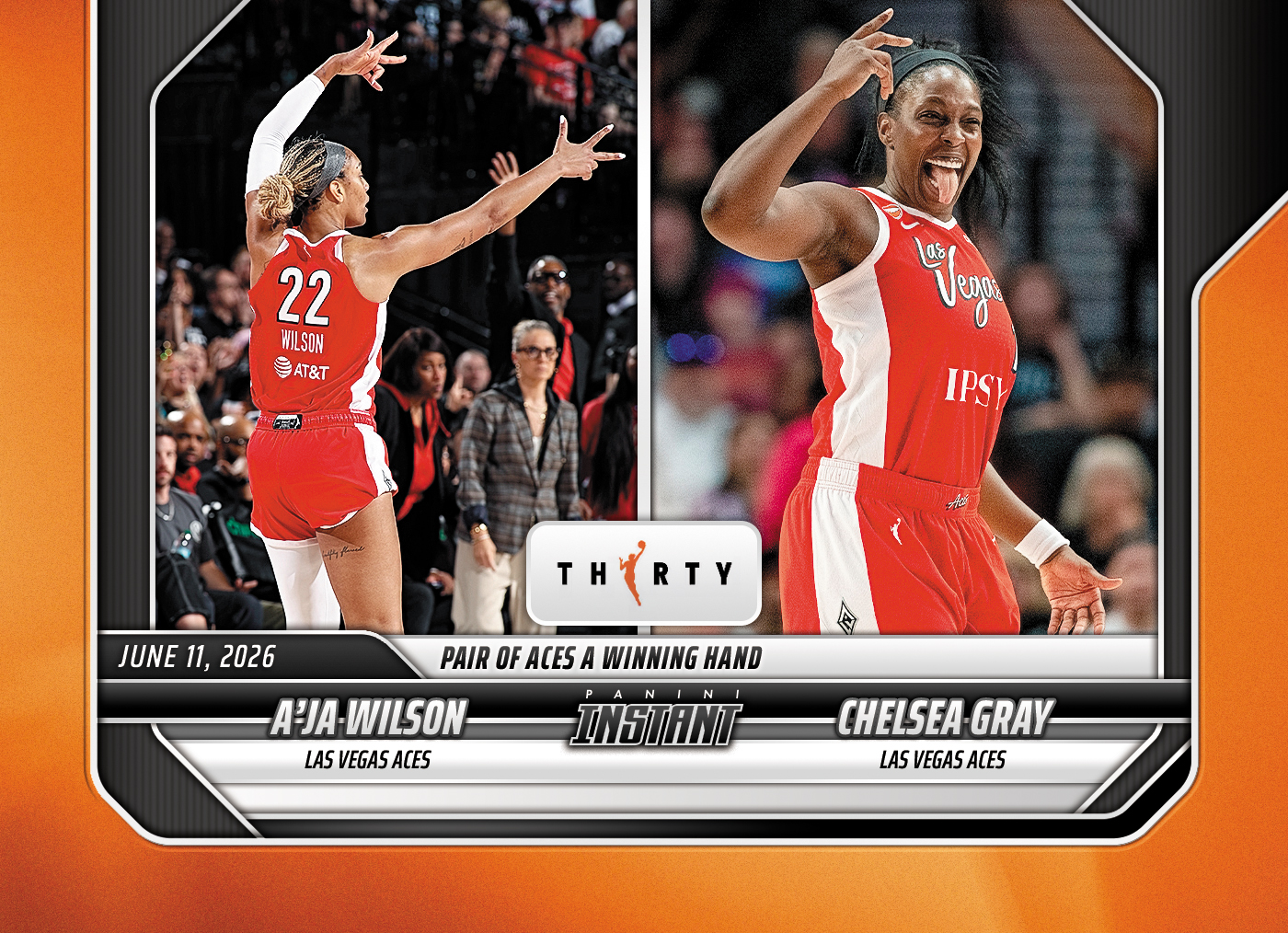 Product image 1 for - A'ja Wilson/Chelsea Gray - 2026 Panini Instant WNBA #148 - 30th Anniversary /30