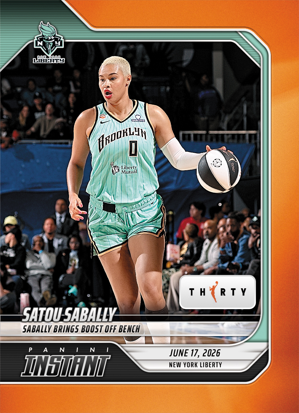 Detailed Image of Satou Sabally - 2026 Panini Instant WNBA #163 - 30th Anniversary /30