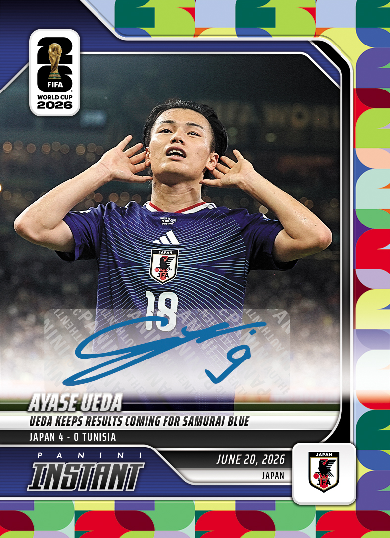 Product image 1 for - Ayase Ueda - 2026 Panini Instant FIFA World Cup 2026™ #77 - Multi 1/1 Auto