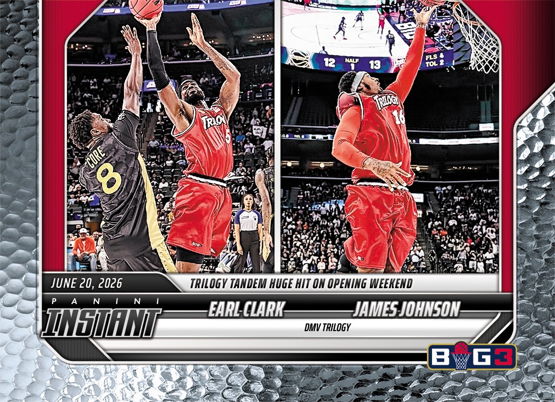 Detailed Image of Earl Clark/James Johnson - 2026 Panini Instant Big3 #2 - Metallic /5