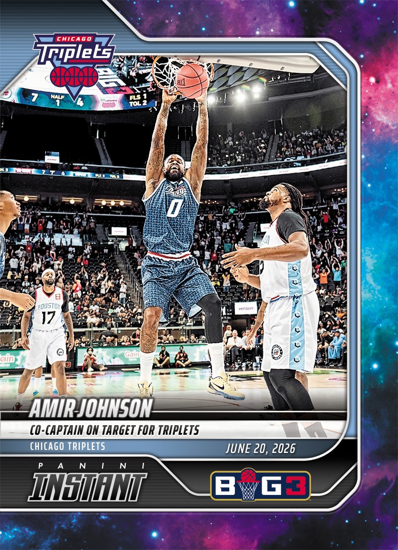 Detailed Image of Amir Johnson - 2026 Panini Instant Big3 #4 - Galaxy 1/1