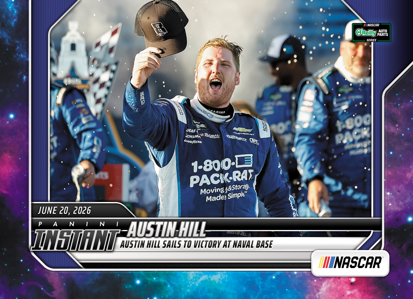Product image 1 for - Austin Hill - 2026 Panini Instant NASCAR #56 - Galaxy 1/1