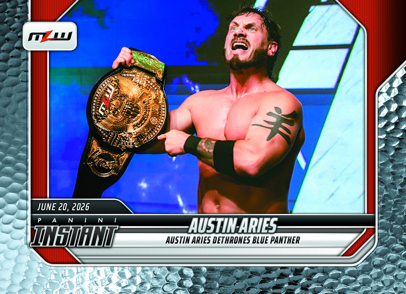 Detailed Image of Austin Aries - 2026 Panini Instant MLW #8 - Metallic /5