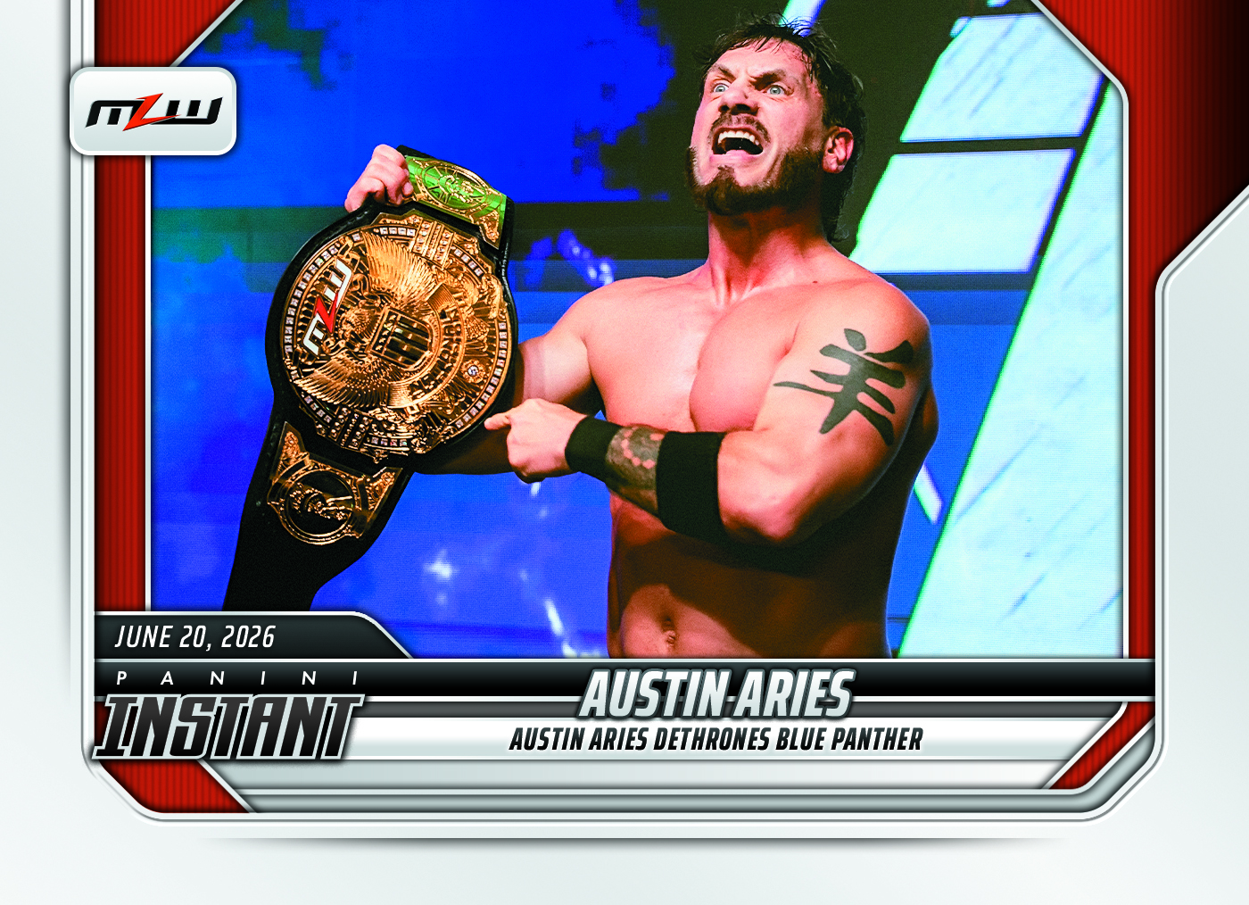 Detailed Image of Austin Aries - 2026 Panini Instant MLW #8 - Base Card 10-pack