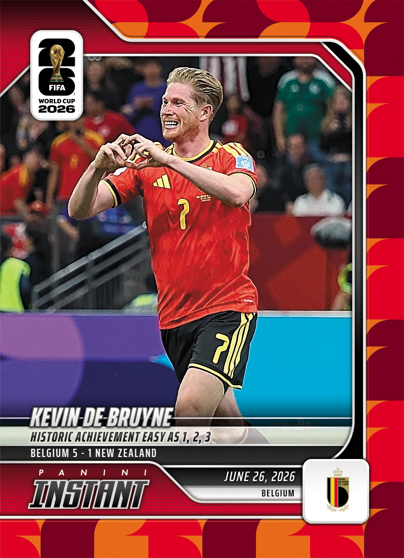 Product image 1 for - Kevin De Bruyne - 2026 Panini Instant FIFA World Cup 2026™ #148 - Red /5