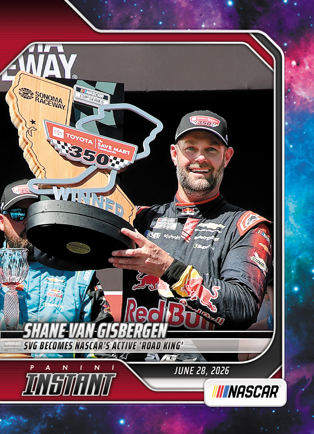 Detailed Image of Shane van Gisbergen - 2026 Panini Instant NASCAR #59 - Galaxy 1/1