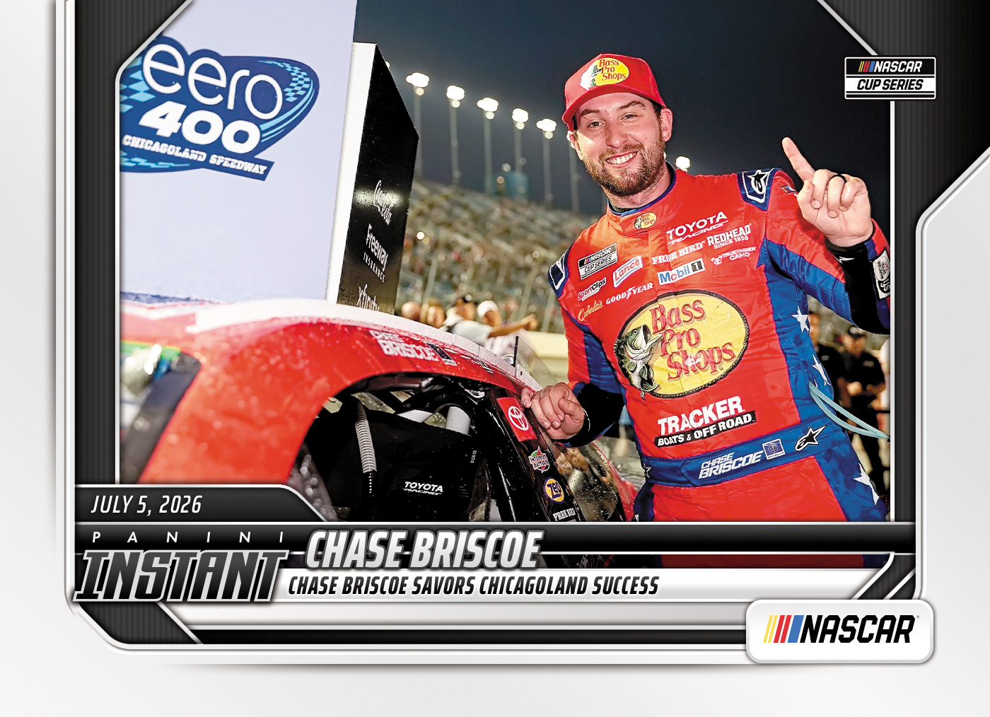 Detailed Image of Chase Briscoe - 2026 Panini Instant NASCAR #61 - Base Card 25-pack