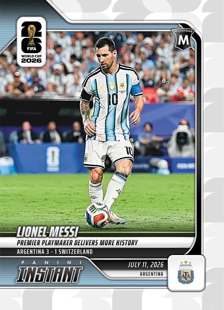 Detailed Image of Lionel Messi - 2026 Panini Instant FIFA World Cup 2026™ #228 - Base Card 5-pack