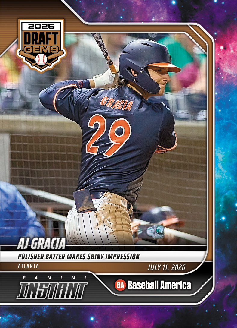Product image 1 for - AJ Gracia - 2026 Panini Instant Baseball #2 - Galaxy 1/1