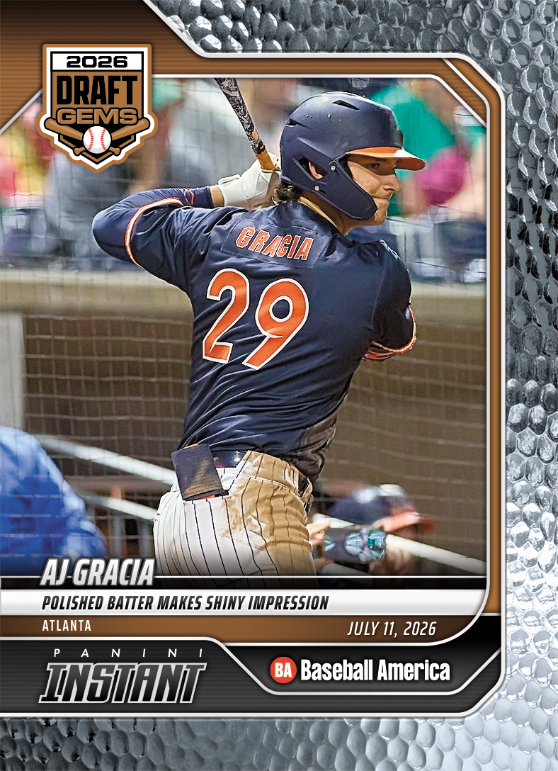 Product image 1 for - AJ Gracia - 2026 Panini Instant Baseball #2 - Metallic /5