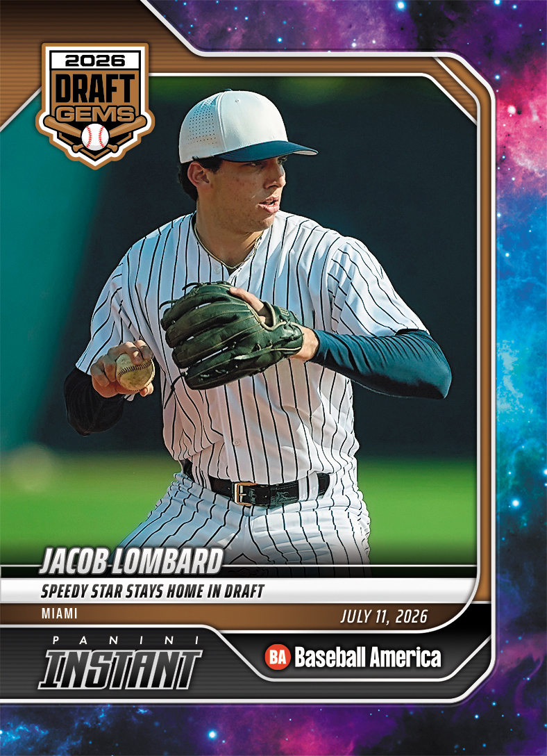 Product image 1 for - Jacob Lombard - 2026 Panini Instant Baseball #4 - Galaxy 1/1