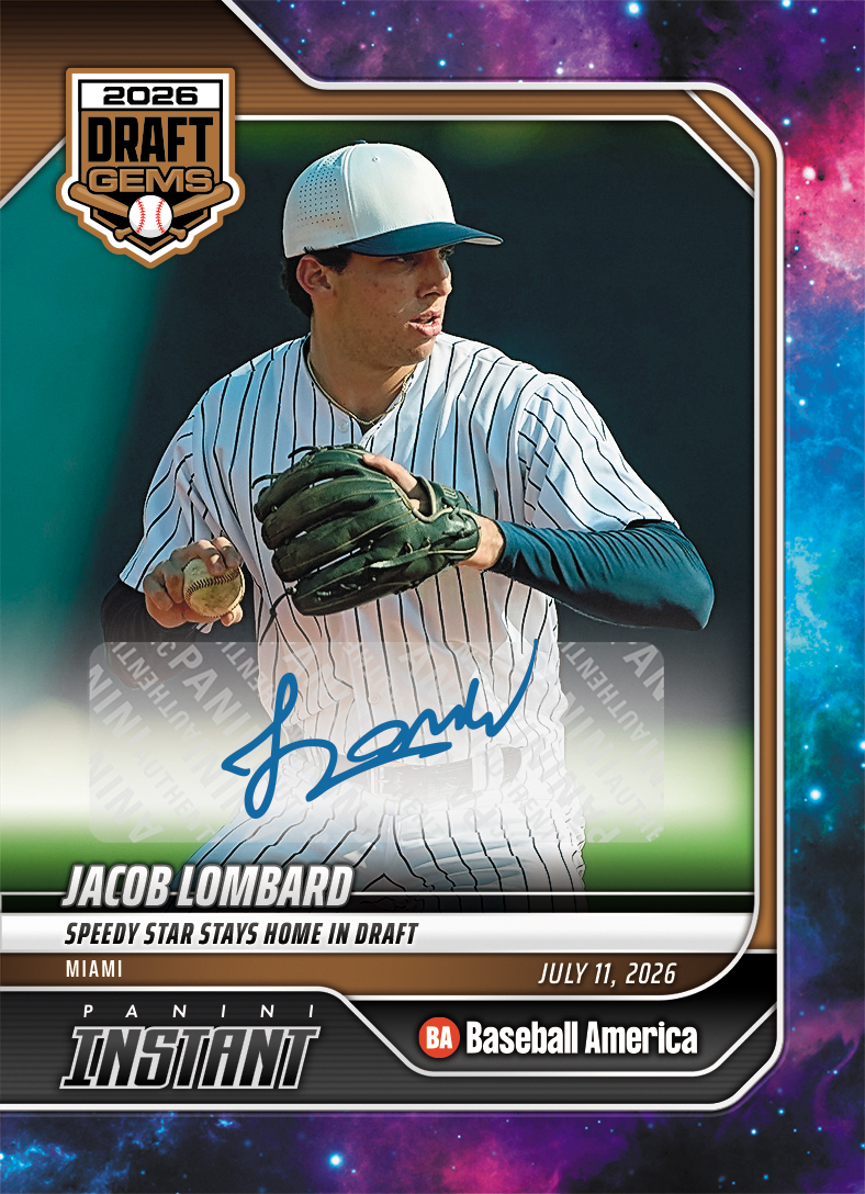 Product image 1 for - Jacob Lombard - 2026 Panini Instant Baseball #4 - Galaxy 1/1 Auto