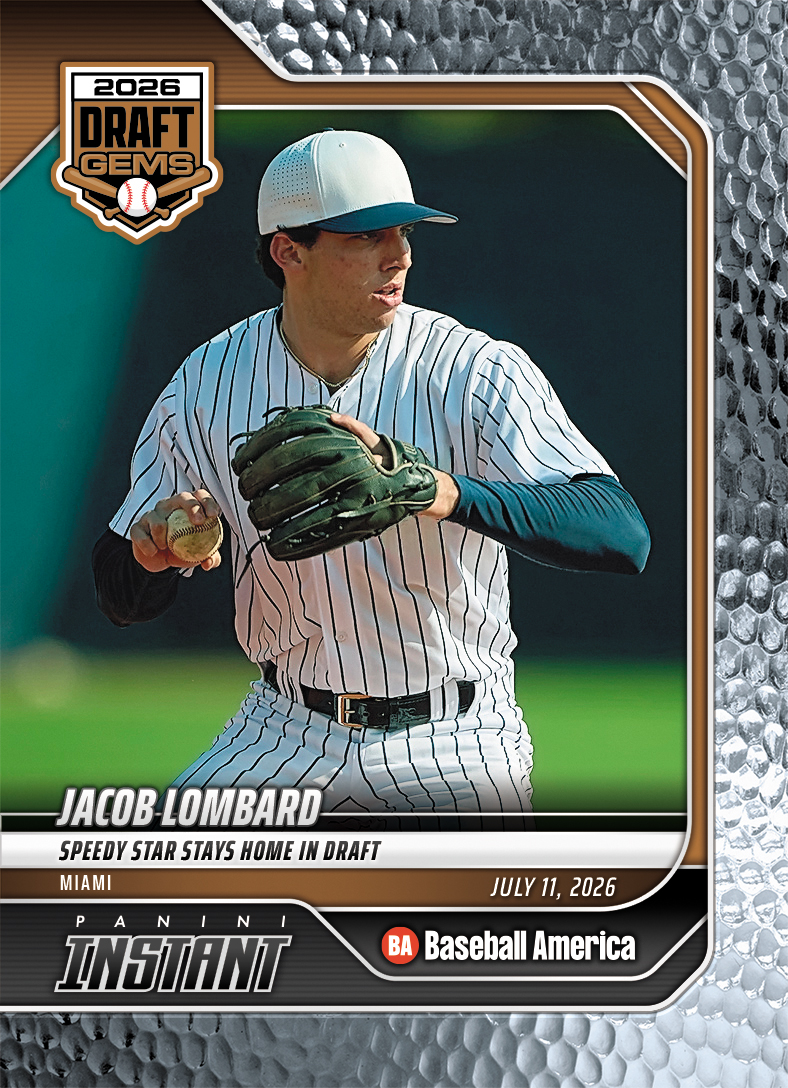 Product image 1 for - Jacob Lombard - 2026 Panini Instant Baseball #4 - Metallic /5