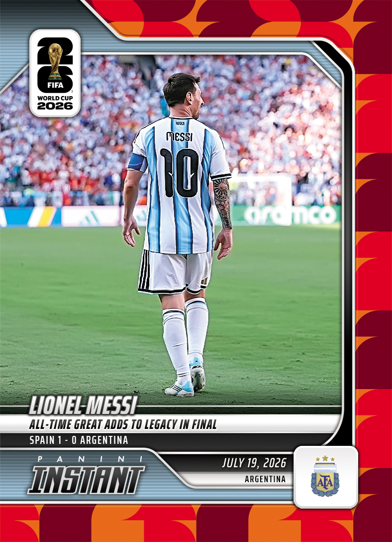 Detailed Image of Lionel Messi - 2026 Panini Instant FIFA World Cup 2026™ #248 - Red /5