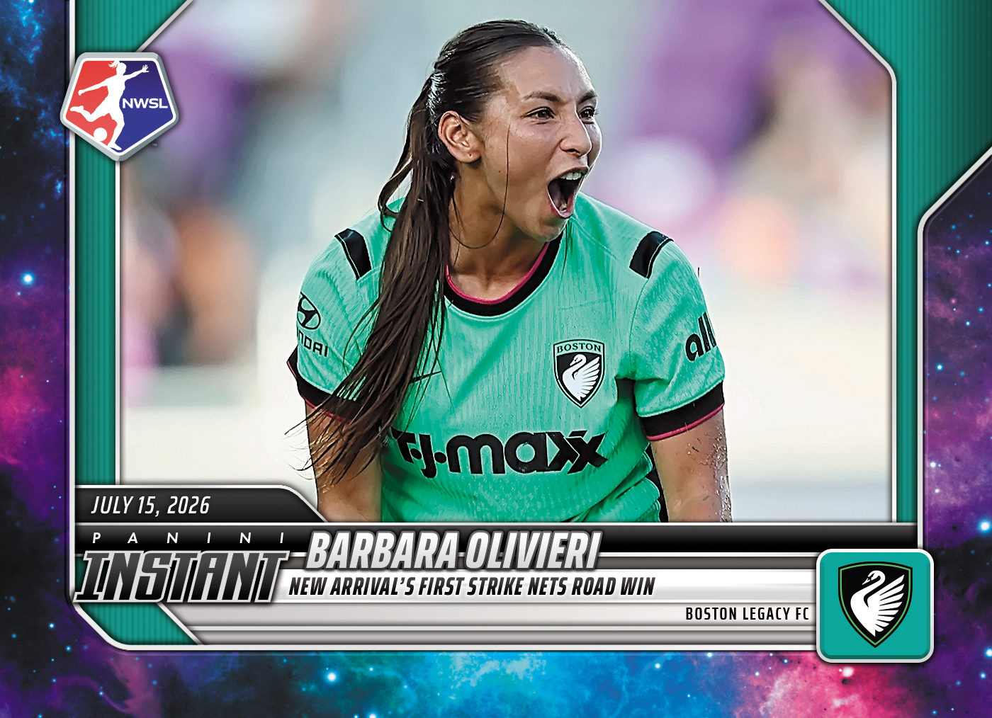 Detailed Image of Barbara Olivieri - 2026 Panini Instant NWSL #103 - Galaxy 1/1