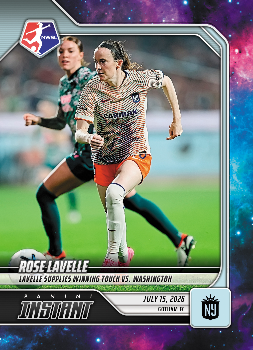 Detailed Image of Rose Lavelle - 2026 Panini Instant NWSL #104 - Galaxy 1/1