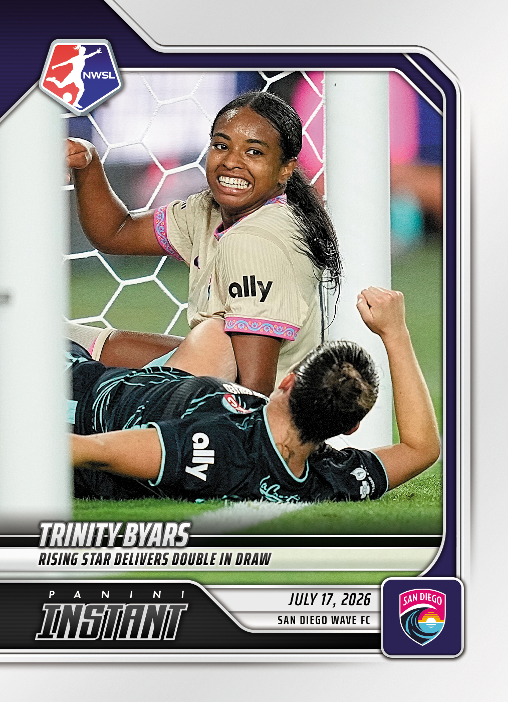 Detailed Image of Trinity Byars - 2026 Panini Instant NWSL #105 - Base Card 10-pack