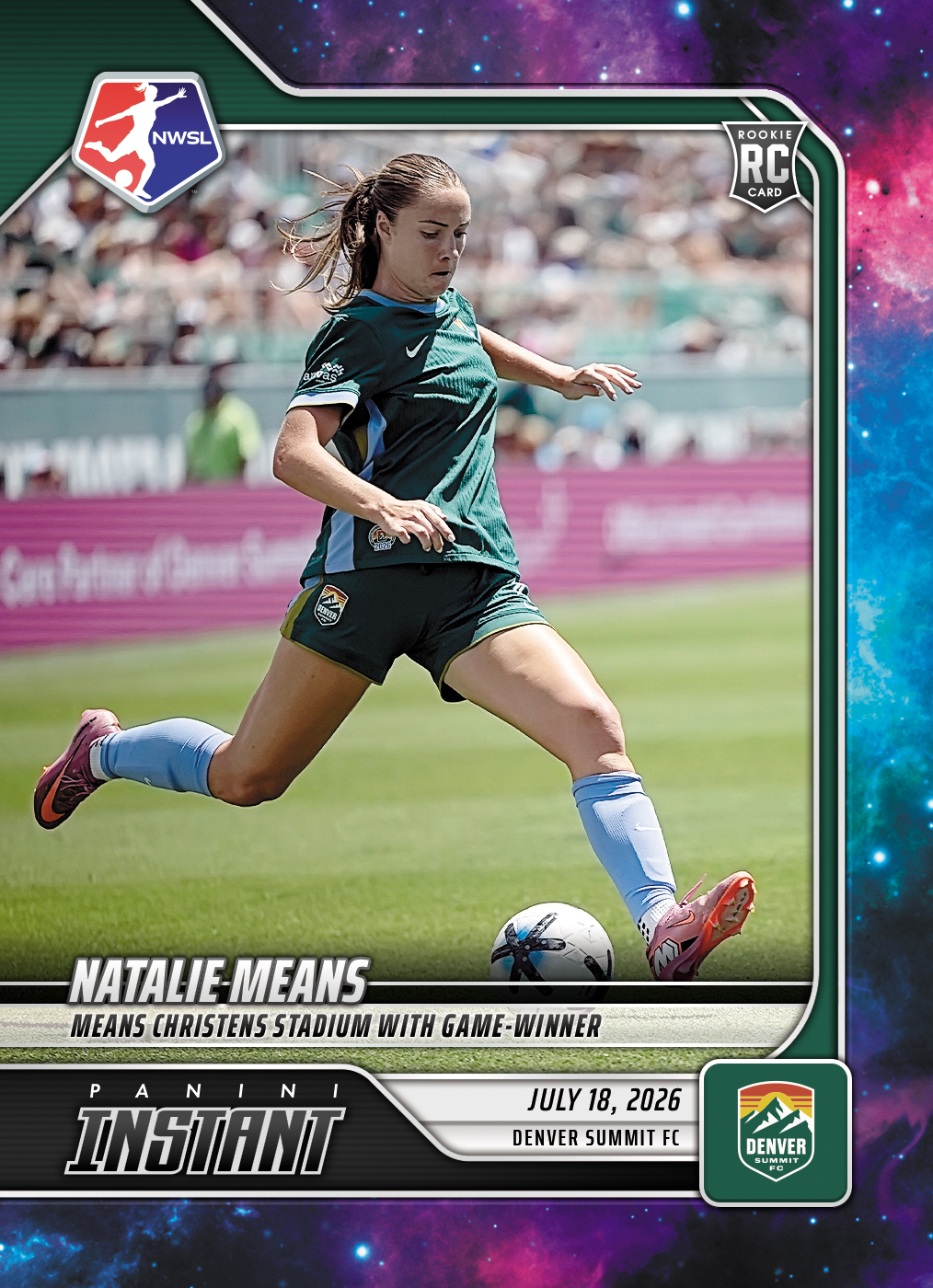 Detailed Image of Natalie Means - 2026 Panini Instant NWSL #106 - Galaxy 1/1