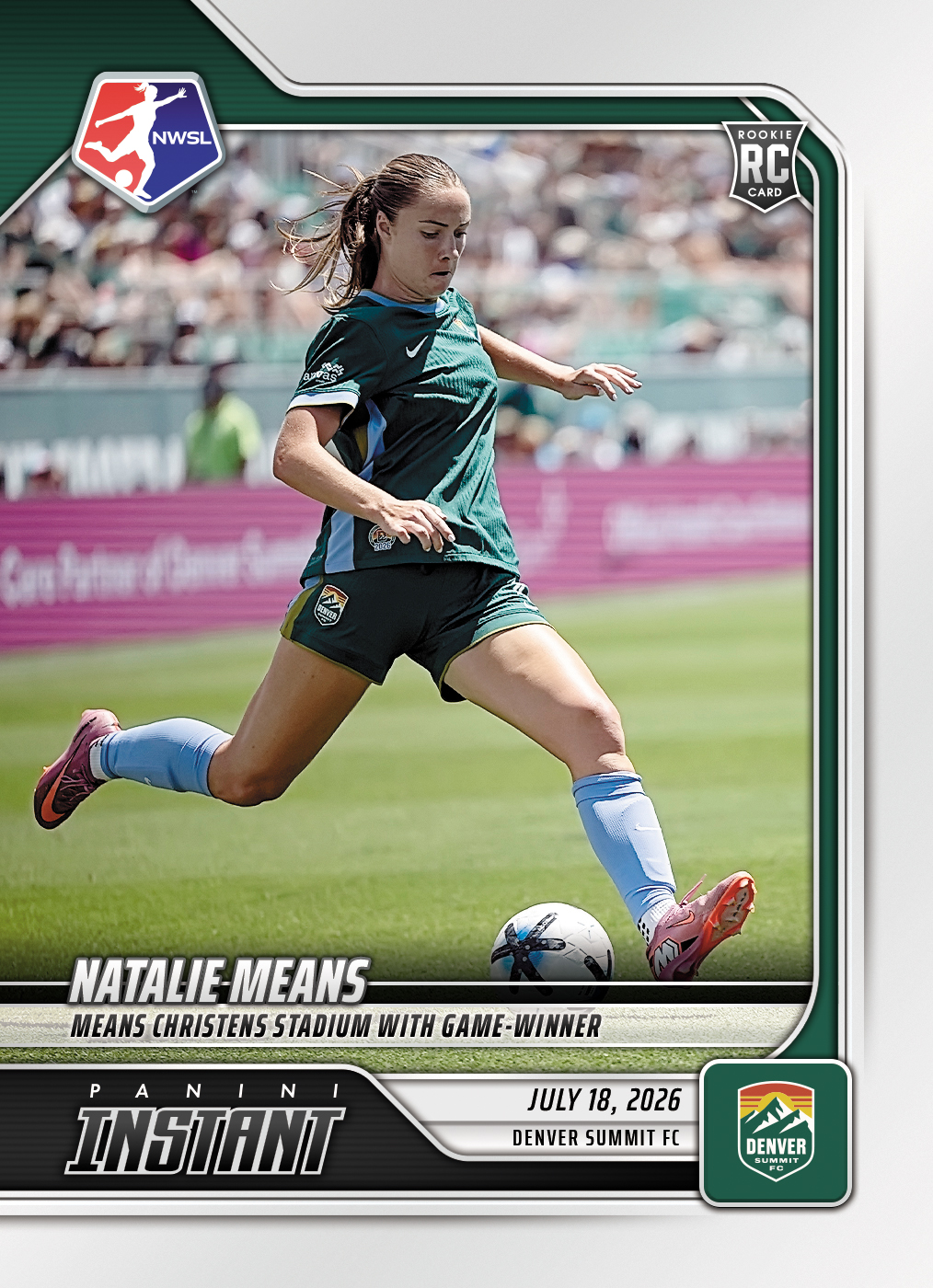 Detailed Image of Natalie Means - 2026 Panini Instant NWSL #106 - Base Card 25-pack