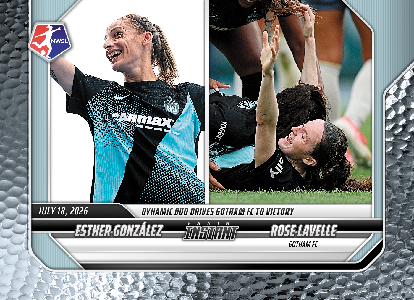 Detailed Image of Esther Gonzalez/Rose Lavelle - 2026 Panini Instant NWSL #108 - Metallic /5