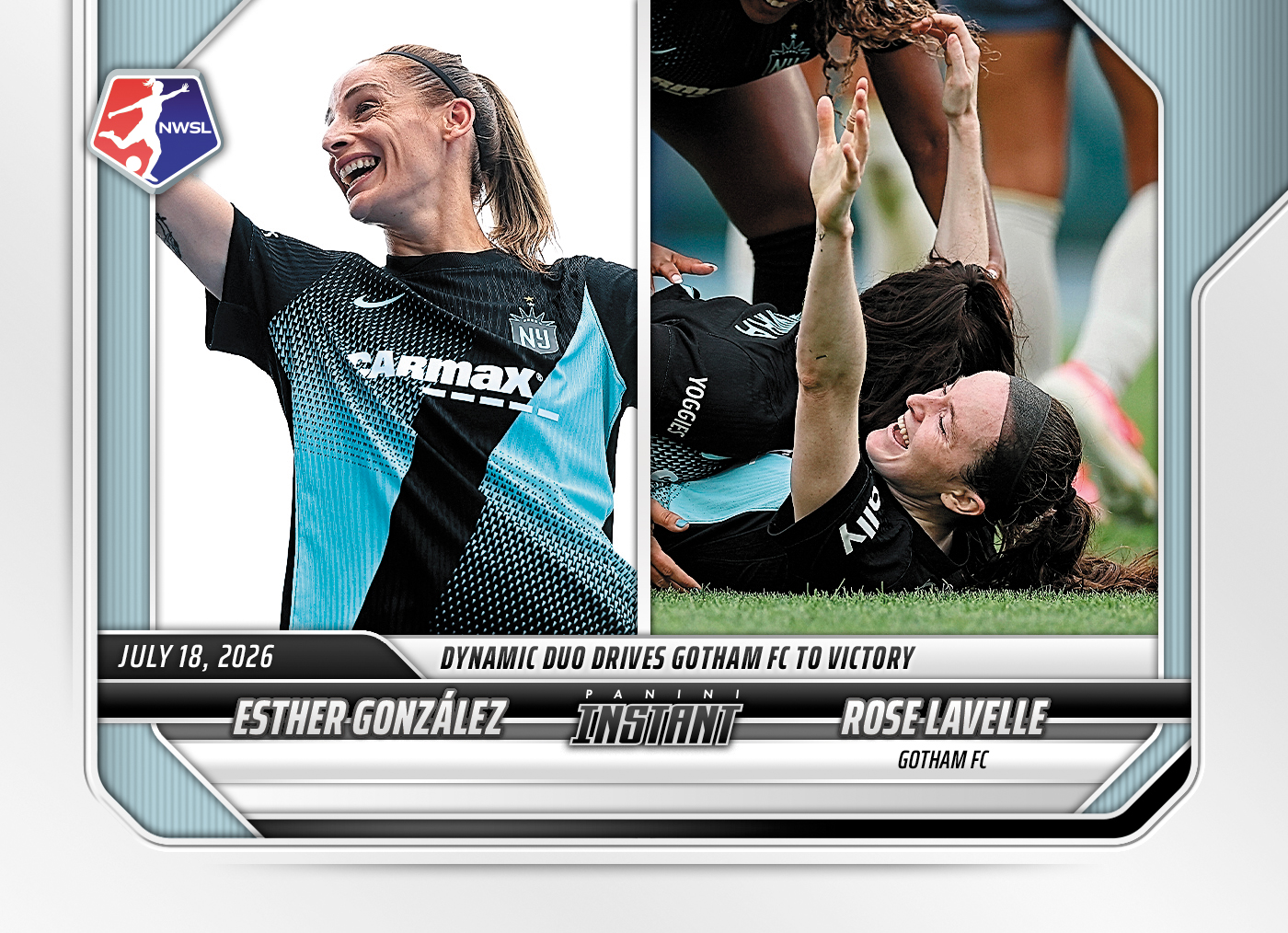 Detailed Image of Esther Gonzalez/Rose Lavelle - 2026 Panini Instant NWSL #108 - Base Card 10-pack