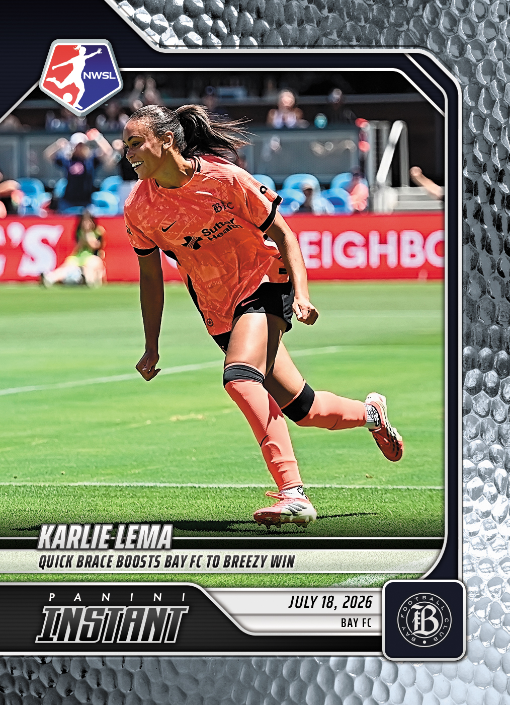 Detailed Image of Karlie Lema - 2026 Panini Instant NWSL #109 - Metallic /5