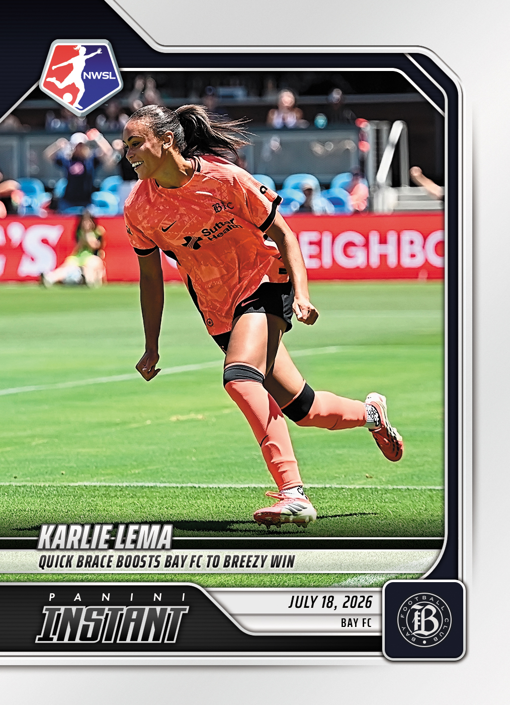 Detailed Image of Karlie Lema - 2026 Panini Instant NWSL #109 - Base Card 25-pack