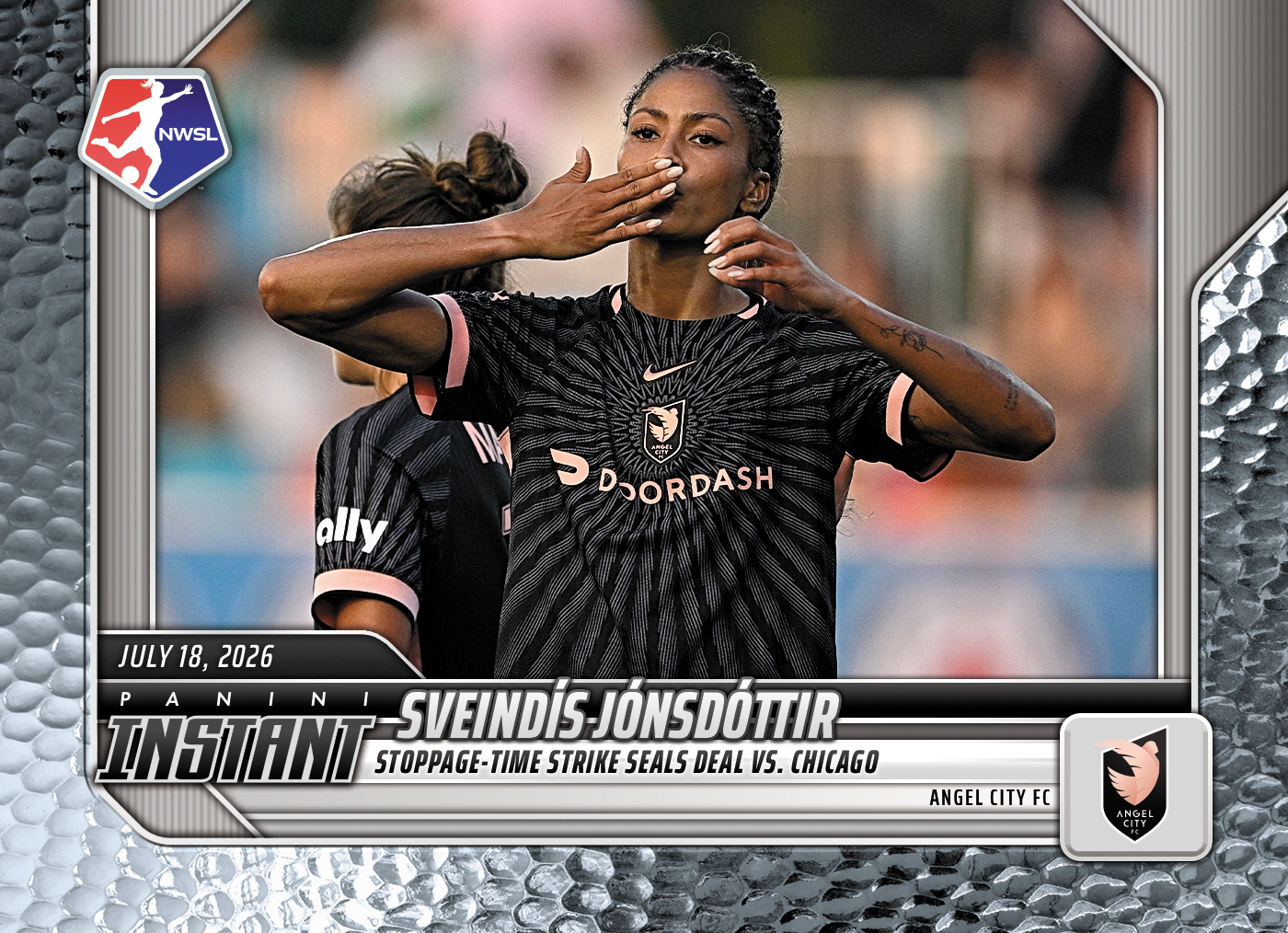 Detailed Image of Sveindis Jonsdottir - 2026 Panini Instant NWSL #110 - Metallic /5