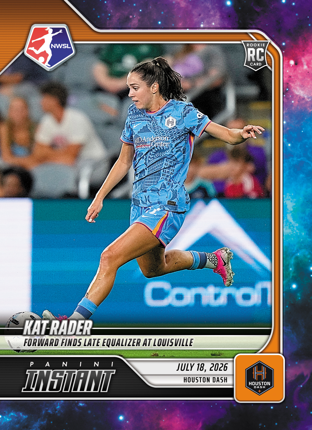 Detailed Image of Kat Rader - 2026 Panini Instant NWSL #112 - Galaxy 1/1