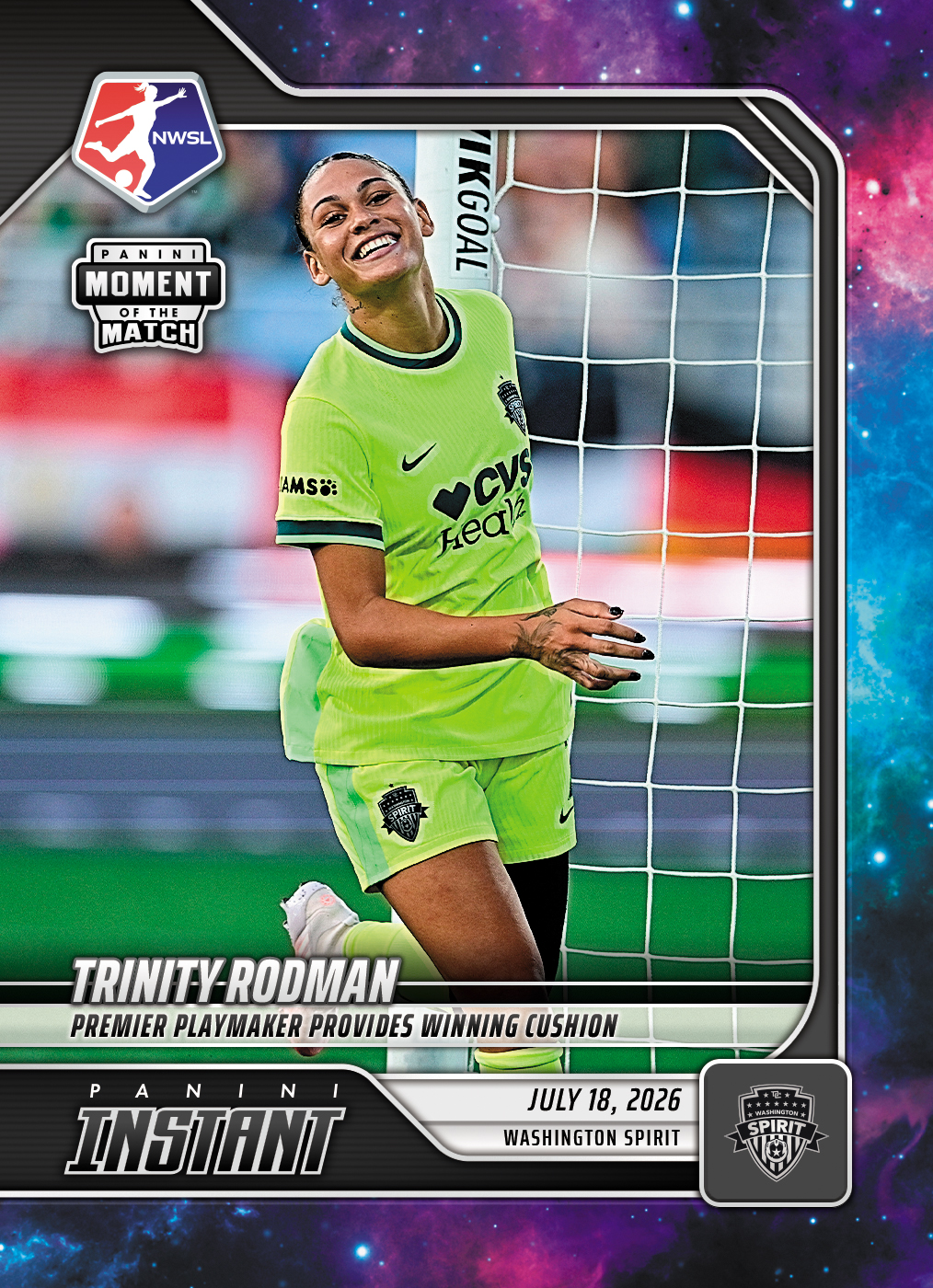 Detailed Image of Trinity Rodman - 2026 Panini Instant NWSL #113 - Galaxy 1/1