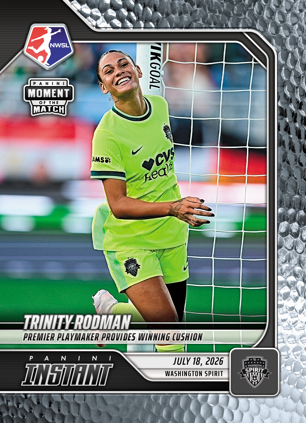 Detailed Image of Trinity Rodman - 2026 Panini Instant NWSL #113 - Metallic /5