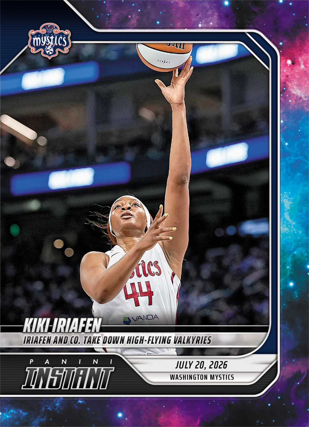 Product image 1 for - Kiki Iriafen - 2026 Panini Instant WNBA #254 - Galaxy 1/1