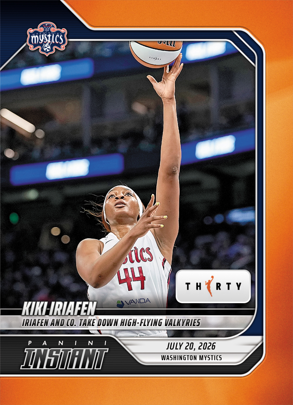 Product image 1 for - Kiki Iriafen - 2026 Panini Instant WNBA #254 - 30th Anniversary /30